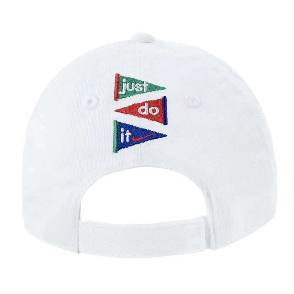NWT Toddler 2T-4T CLUB CAP HAT White/Logo embroidery/Adjustable Strap Back